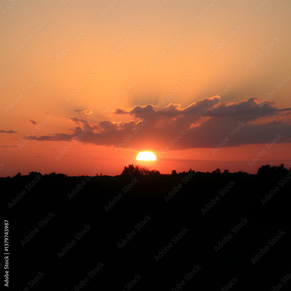 Fototapeta premium beautiful sunset