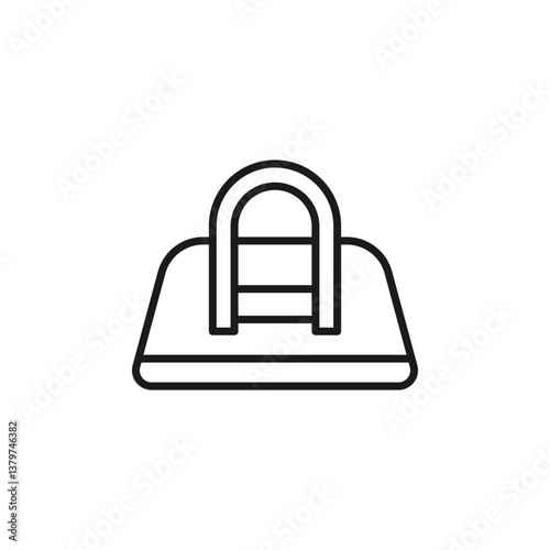 Baseball bag icon. Simple baseball bag icon for social media, app, and web design. Vector illustration.