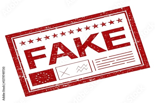 Fake stamp red fake label fake sign fake mark fake design fake graphic fake element fake art fake image