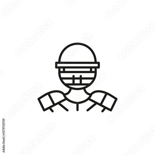 Baseball player icon. Simple baseball player icon for social media, app, and web design. Vector illustration.