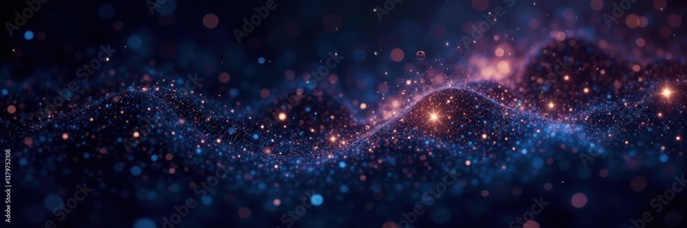 Obraz premium Black background with glittering stars and constellations, cosmos, astrophotography, galaxy
