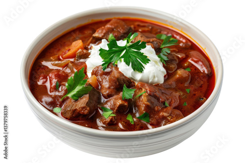 Hearty Goulash Dish Isolated On Transparent Background