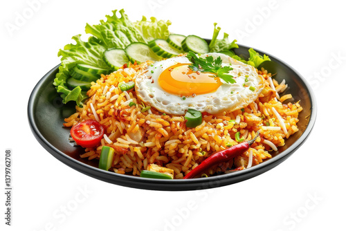 Kottu Roti with Fried Garnish Isolated On Transparent Background