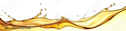 A dynamic splash of olive or engine oil against a white background, creating a striking visual impact,  ingredient,  organic