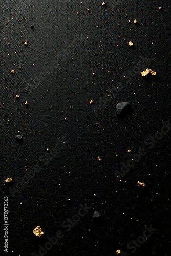 Black background with gold flecks, distressed black wall,  interior,  wall