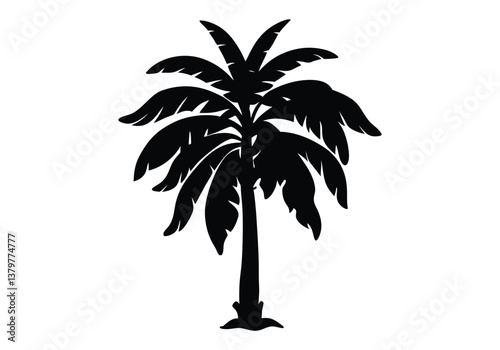 banana silhouette  isolated on white background