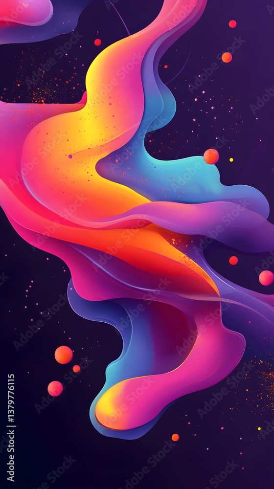 Fototapeta premium 11. A vibrant abstract banner with colorful splashes