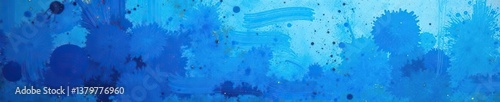 Abstract blue paint splatter background with brush strokes,  colorful,  texture