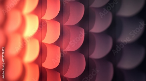 Abstract Red and Purple Light Patterns: A Study in Texture and Shadow