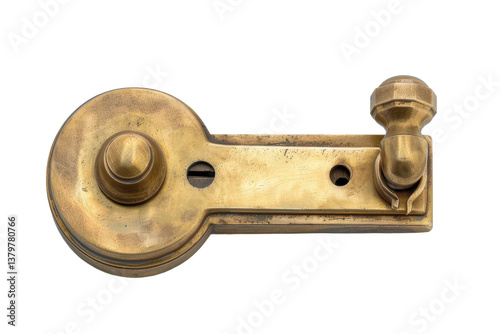Collectible Brass Lock Isolated On Transparent Background photo