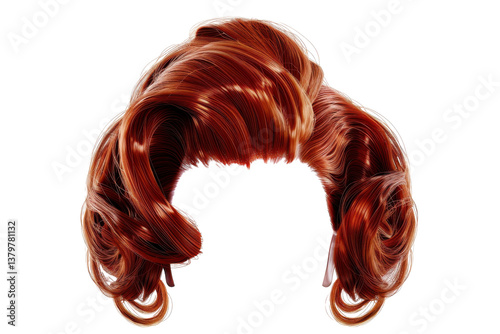 Old-fashioned Hair Fashion Isolated On Transparent Background
