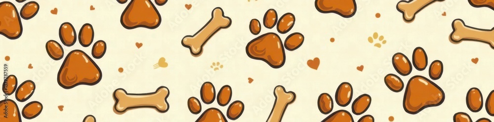 Cartoon dog bone paw doodle texture seamless pattern for wallpaper background , paw, dog Cartoon dog bone paw doodle texture seamless pattern for wallpaper background , paw, dog