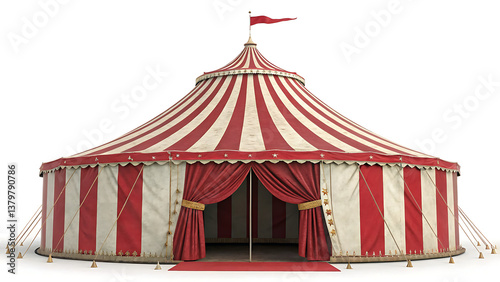 circus tent isolated on white
