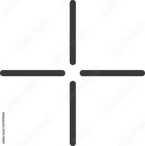 4 black line gun crosshair icons