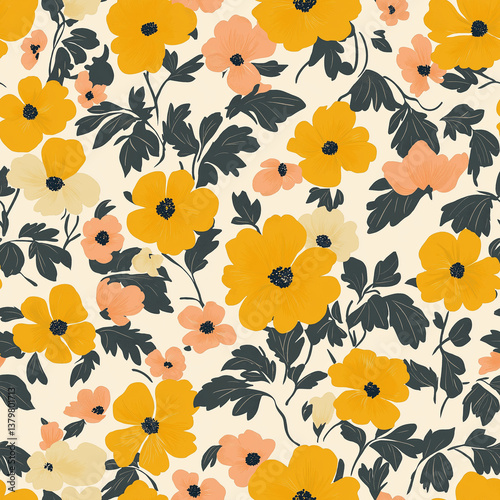 Retro Floral Print