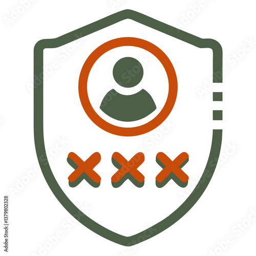 Face Scan Verification Icon with Glasses in Minimalist Style  