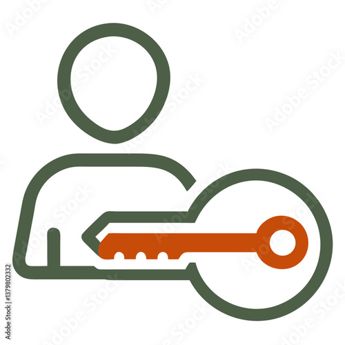 Face Scan Verification Icon with Glasses in Minimalist Style  