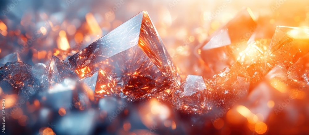 Fiery Crystal Cluster: A Glimmering Treasure Fiery Crystal Cluster: A Glimmering Treasure
