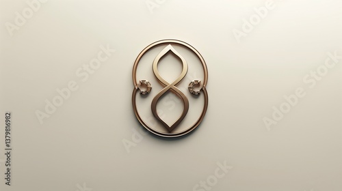A stylish monogram logo with elegant typography, placed perfectly on a white background.
