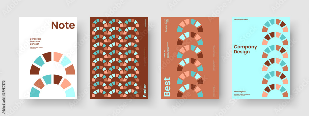 Fototapeta premium Isolated Brochure Template. Creative Flyer Design. Geometric Business Presentation Layout. Report. Poster. Book Cover. Banner. Background. Notebook. Newsletter. Handbill. Catalog. Journal. Pamphlet