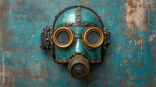 Steampunk gas mask, antique style