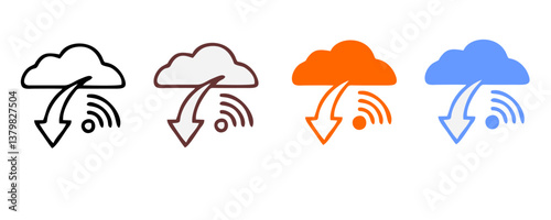 Download flat vector icon. install symbol. Download icon. Upload button. Load symbol. Modern, simple flat vector illustration