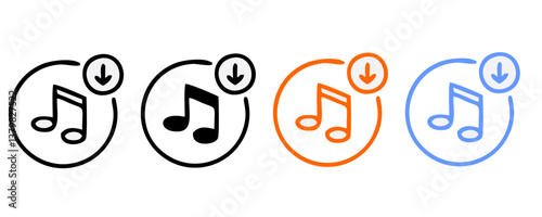 Download flat vector icon. install symbol. Download icon. Upload button. Load symbol. Modern, simple flat vector illustration