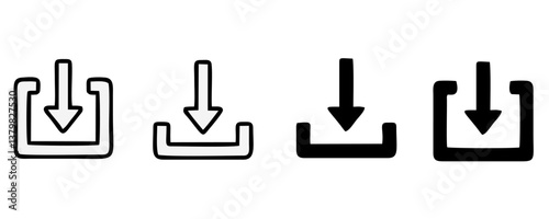 Download flat vector icon. install symbol. Download icon. Upload button. Load symbol. Modern, simple flat vector illustration