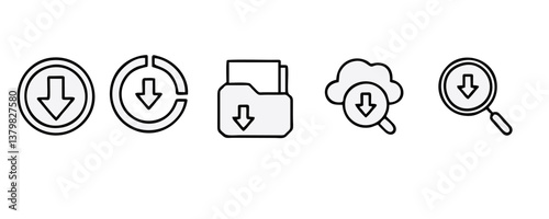 Download flat vector icon. install symbol. Download icon. Upload button. Load symbol. Modern, simple flat vector illustration