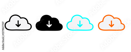 Download flat vector icon. install symbol. Download icon. Upload button. Load symbol. Modern, simple flat vector illustration