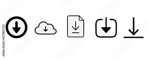 Download flat vector icon. install symbol. Download icon. Upload button. Load symbol. Modern, simple flat vector illustration