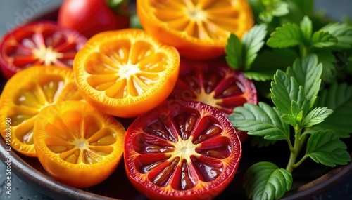 Dehydrated vegetables, vibrant colors, crisp texture, bowl, spice