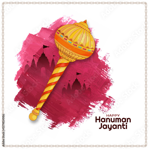 Happy Hanuman Jayanti Indian festival mythological background