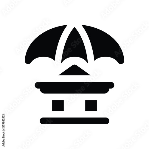 insurance glyph icon. Strong and solid vector icon for websites, mobile interfaces, presentations, and visual branding. High quality and easy to edit.