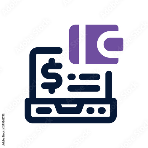 ewallet dual tone icon. Sleek and modern vector icon for websites, mobile apps, marketing materials, and corporate design. Fully scalable and ready to use.