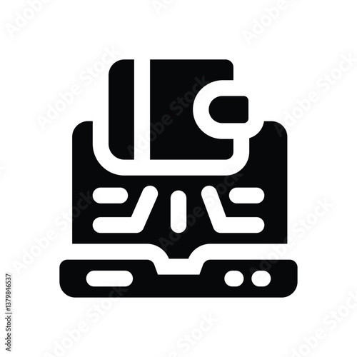 ewallet glyph icon. Strong and solid vector icon for websites, mobile interfaces, presentations, and visual branding. High quality and easy to edit.