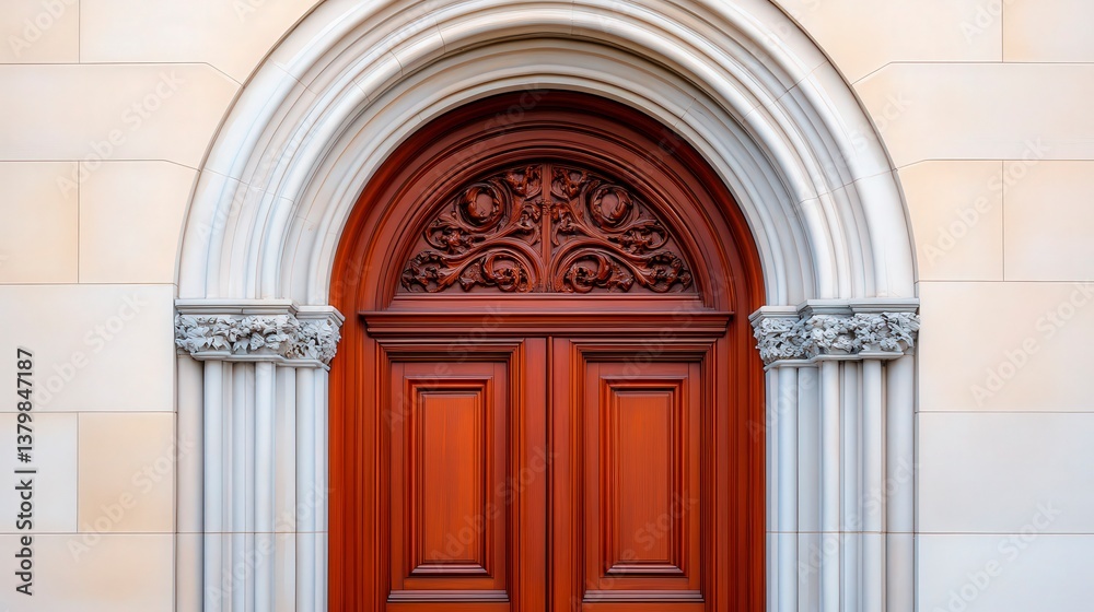 Obraz premium Ornate Iron Door of Ancient Cathedral with Intricate Details and Vibrant Color