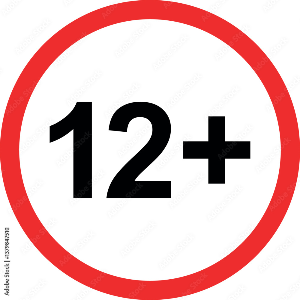 age restriction 12 plus sign. content warning symbol for mature audience, gaming, movies, and apps age restriction 12 plus sign. content warning symbol for mature audience, gaming, movies, and apps