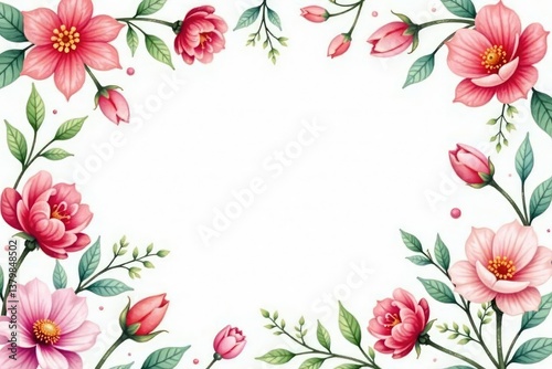 Delicate watercolor floral pattern, perfect for spring events , design element, wedding, pretty
