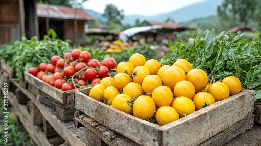 Fresh Produce at a Market Stall Fresh Produce at a Market Stall