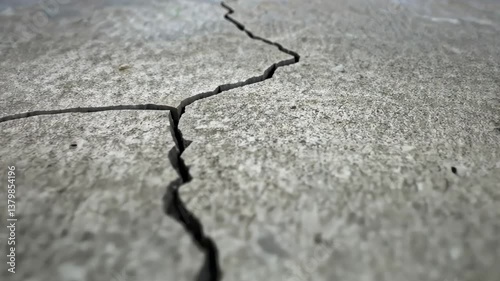 Cracked concrete surface and strength testing in engineering highlight importance of material integrity in structural applications.
