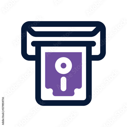 atm dual tone icon. Sleek and modern vector icon for websites, mobile apps, marketing materials, and corporate design. Fully scalable and ready to use.