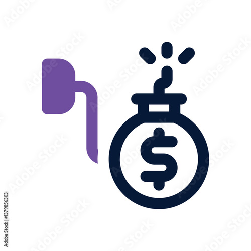 debt dual tone icon. Sleek and modern vector icon for websites, mobile apps, marketing materials, and corporate design. Fully scalable and ready to use.