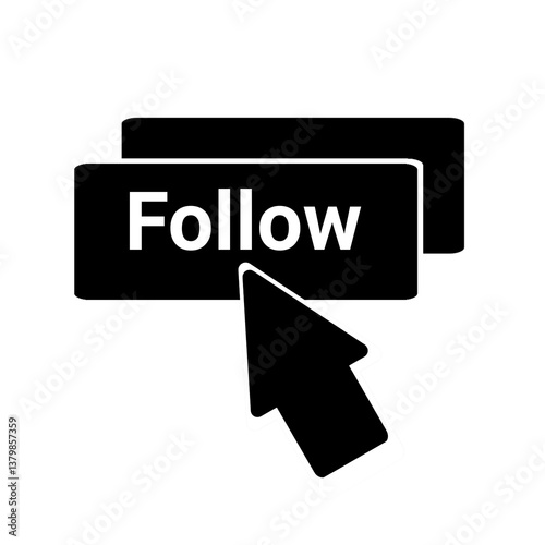 A creative design icon of follow free