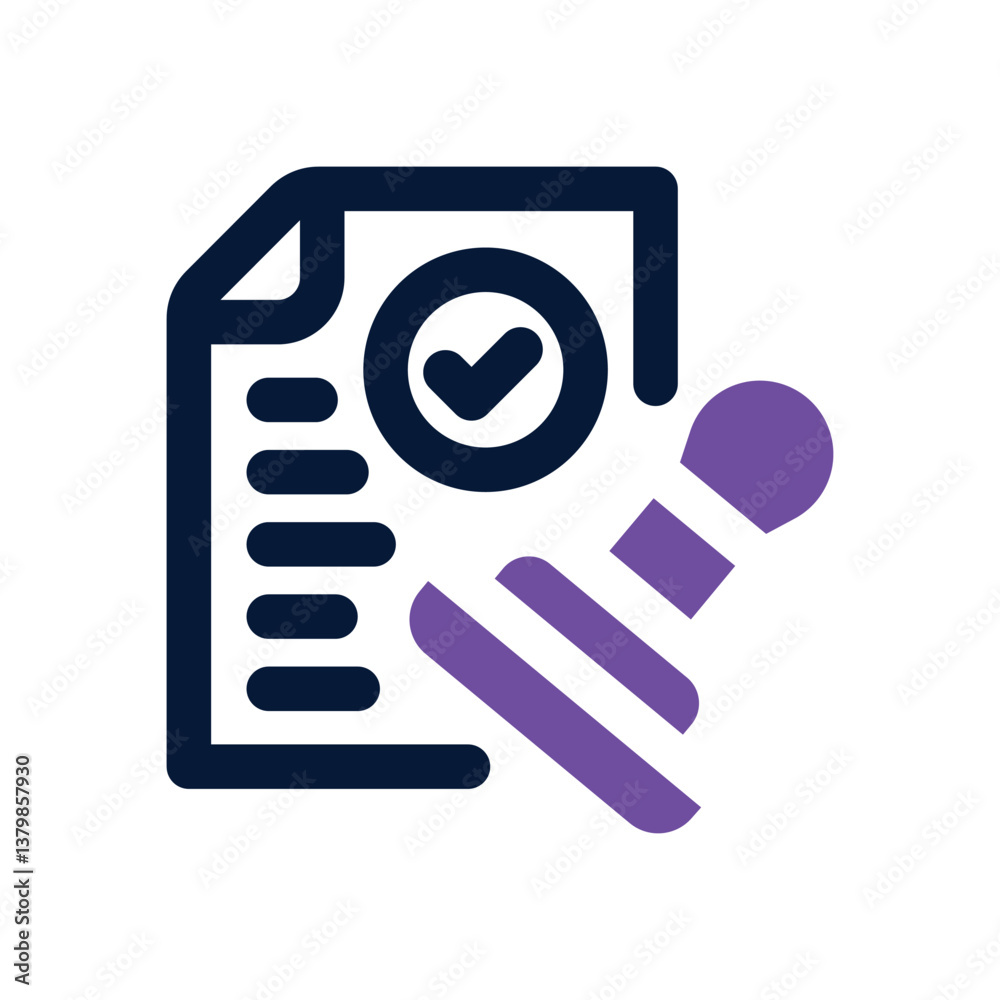 Fototapeta premium approved dual tone icon. Sleek and modern vector icon for websites, mobile apps, marketing materials, and corporate design. Fully scalable and ready to use.