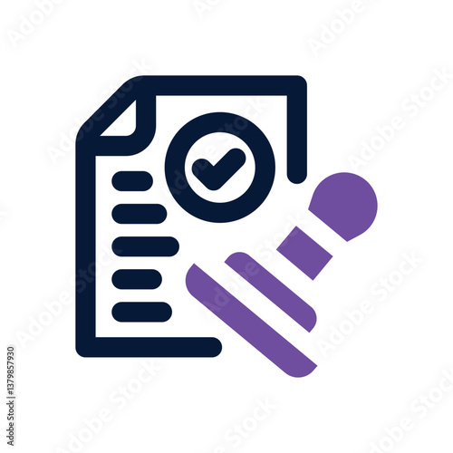 approved dual tone icon. Sleek and modern vector icon for websites, mobile apps, marketing materials, and corporate design. Fully scalable and ready to use.