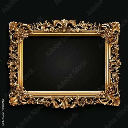 Vintage Floral Frame with Elegant Ornamental Design