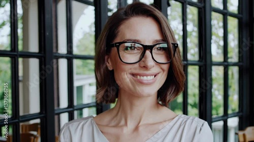 The Confident Woman Smiling