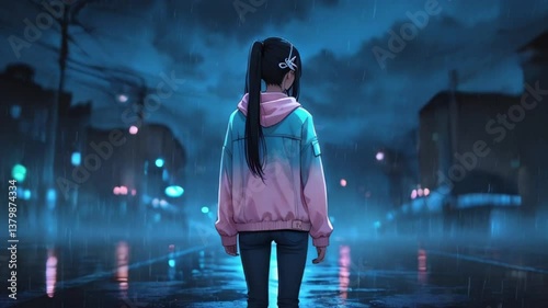 young woman in a city