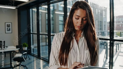 The Woman Using Tablet